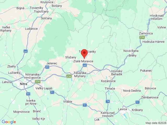 Google map: Zelená 2 953 01 Zlaté Moravce